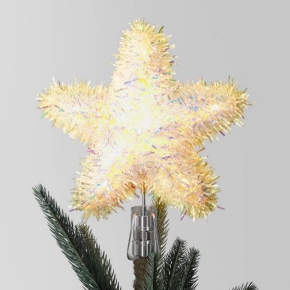 Wondershop Other - BNIB Pre-lit LED Iridescent Tinsel Star Christmas Tree Topper